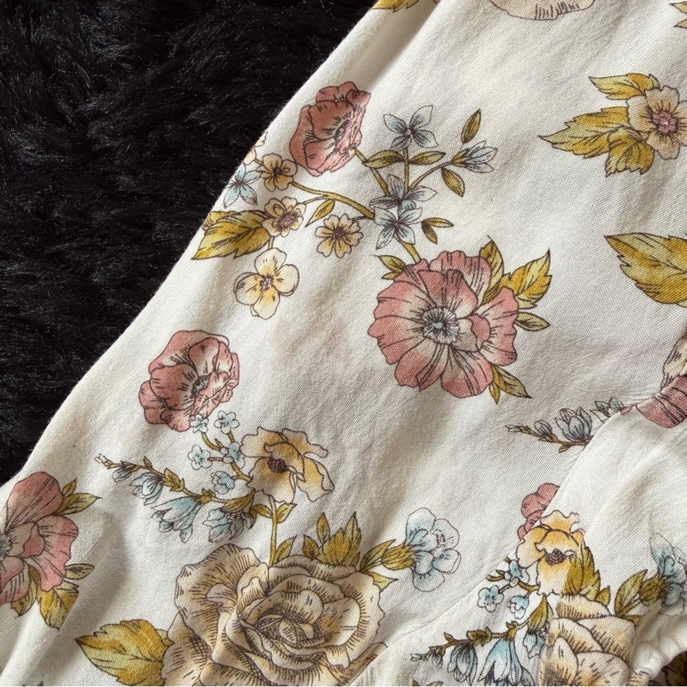 Art Class Fairycore Skirted Floral Romper - Picture 7 of 9